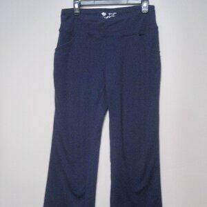 Iuga Leggings Womens Large Yoga Navy Blue Activewear Pants Pockets Stretch Soft
